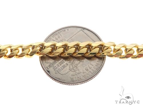 14K Yellow Gold Solid Miami Cuban Link Chain 26 Inches 6mm 65903 - Image 4