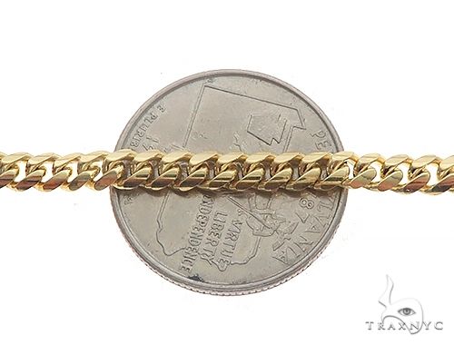 14K Yellow Gold Solid Miami Cuban Link Chain 28 Inches 4.1mm 65921 - Image 4