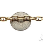 14K Yellow Gold Solid Puffed Anchor Link 25 Inches 6mm 65503 - Image 3