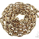 14K Yellow Gold Solid Puffed Anchor Link 25 Inches 6mm 65503 - Image 4