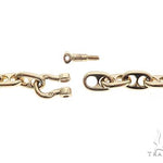 14K Yellow Gold Solid Puffed Anchor Link 25 Inches 6mm 65503 - Image 5