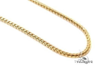 14K Yellow Gold Solid Thin Franco Chain 22 Inches 1.6mm   67977 - Image 1
