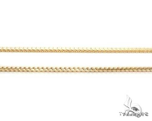 14K Yellow Gold Solid Thin Franco Chain 22 Inches 1.6mm   67977 - Image 2