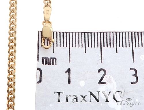 14K Yellow Gold Solid Thin Miami Cuban Link 24 Inches 2.5mm 65896 - Image 6