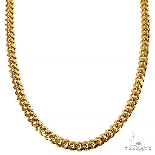 14k Yellow Gold Solid  Miami Cuban Link Chain 24 Inches 3.5mm 65675 - Image 2