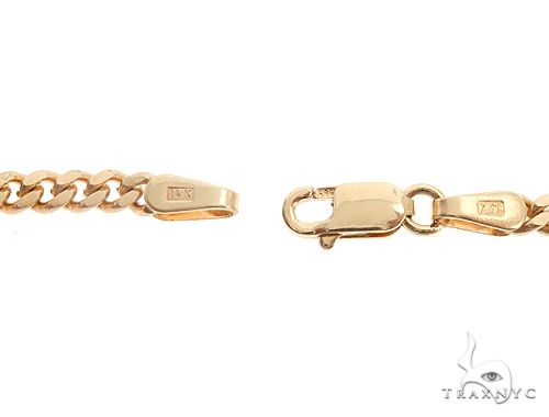 14K Yellow Gold Solid Thin Miami Cuban Link Chain 26 Inches 3mm   65273 - Image 5