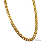 14K Yellow Gold Solid Thin Miami Cuban Link Chain 26 Inches 3.5mm   65900 - Image 1