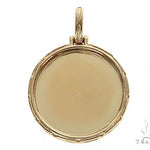 14K Yellow Gold Special Edition Round Photo Pendant Edged Frame 65312 - Image 1