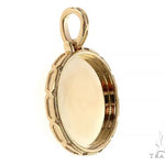 14K Yellow Gold Special Edition Round Photo Pendant Edged Frame 65312 - Image 2