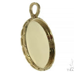 14K Yellow Gold Special Edition Round Photo Pendant Edged Frame 66163 - Image 2