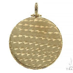 14K Yellow Gold Special Edition Round Photo Pendant Edged Frame 66163 - Image 3