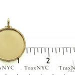 14K Yellow Gold Special Edition Round Photo Pendant Edged Frame 66163 - Image 6