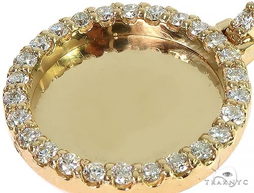 14K Yellow Gold Sweet Memories Collection Mini Diamond Photo Pendant 66261 - Image 4