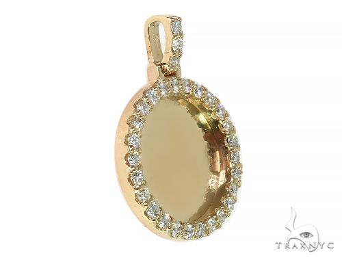 14K Yellow Gold Sweet Memories Collection Mini Diamond Photo Pendant 66260 - Image 2