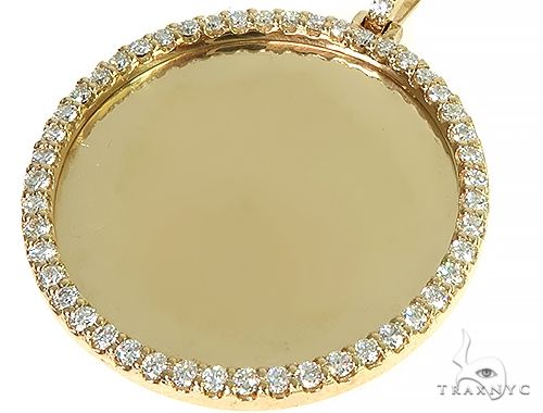 14K Yellow Gold Sweet Memories Collection Diamond Photo Pendant 66282 - Image 5