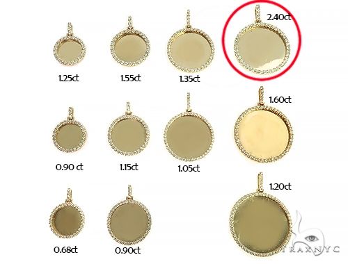 14K Yellow Gold Sweet Memories Collection Large Diamond Photo Pendant 66284 - Image 5