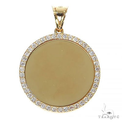 14K Yellow Gold Sweet Memories Collection Diamond Photo Pendant 67368 - Image 1