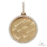 14K Yellow Gold Sweet Memories Collection Diamond Photo Pendant 67369 - Image 1