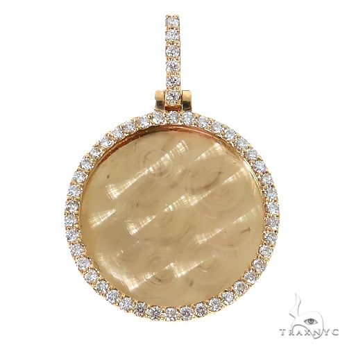 14K Yellow Gold Sweet Memories Collection Diamond Photo Pendant 67369 - Image 1