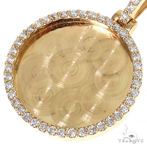 14K Yellow Gold Sweet Memories Collection Diamond Photo Pendant 67369 - Image 3