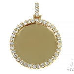 14K Yellow Gold Sweet Memories Collection Medium Diamond Photo Pendant 66277 - Image 1