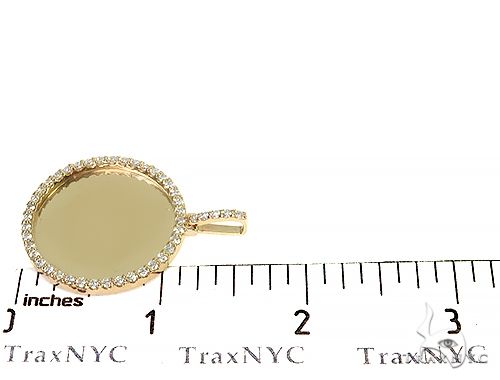 14K Yellow Gold Sweet Memories Collection Medium Diamond Photo Pendant 66281 - Image 6