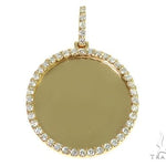 14K Yellow Gold Sweet Memories Collection Medium Diamond Photo Pendant 66280 - Image 1