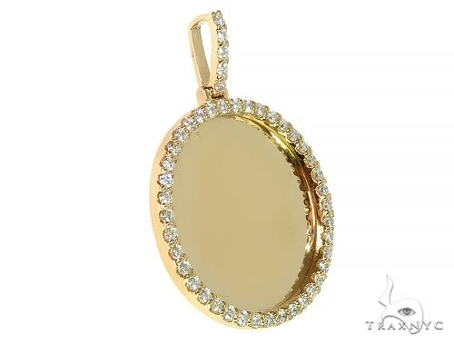 14K Yellow Gold Sweet Memories Collection Medium Diamond Photo Pendant 66280 - Image 2