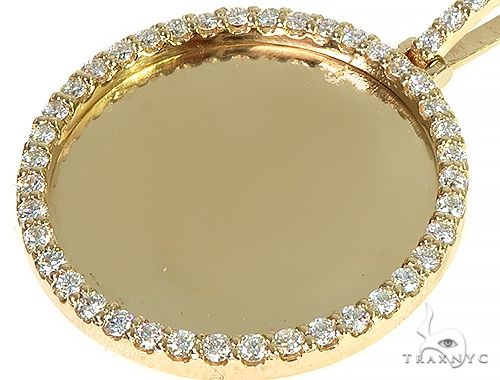 14K Yellow Gold Sweet Memories Collection Medium Diamond Photo Pendant 66280 - Image 3