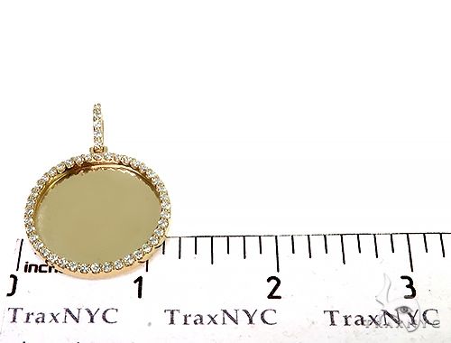 14K Yellow Gold Sweet Memories Collection Medium Diamond Photo Pendant 66280 - Image 5