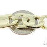 14K Yellow Gold Tiger Eye Bracelet 9.5 Inches 14mm   56548 - Image 2