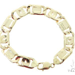 14K Yellow Gold Tiger Eye Bracelet 9.5 Inches 14mm   56548 - Image 3