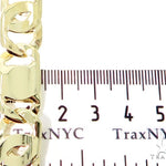 14K Yellow Gold Tiger Eye Bracelet 9.5 Inches 14mm   56548 - Image 5