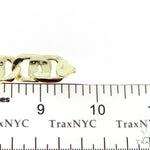 14K Yellow Gold Tiger Eye Bracelet 9.5 Inches 14mm   56548 - Image 6