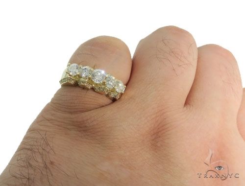 14K Yellow Gold TraxNYC 5-Stone Diamond Ring 61477 - Image 6