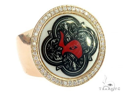 14K Yellow Gold TraxNYC Diamond Photo Ring 65762 - Image 1