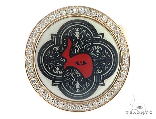 14K Yellow Gold TraxNYC Diamond Photo Ring 65762 - Image 2