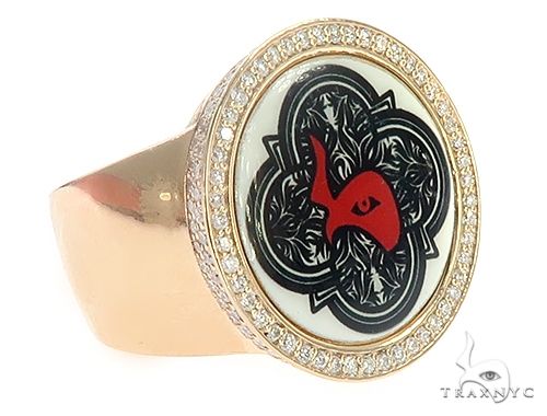 14K Yellow Gold TraxNYC Diamond Photo Ring 65762 - Image 3