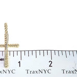 14K Gold Twisted  Diamond Rope Cross Pendant 65446 - Image 6