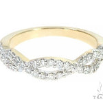 14K Yellow Gold Twisted Diamond Band 65298 - Image 1