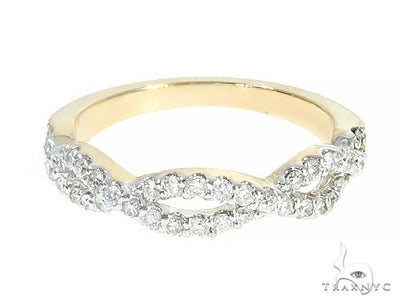 14K Yellow Gold Twisted Diamond Band 65298 - Image 1