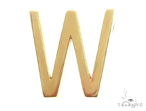 14K Gold W Initial Pendant 66119 - Image 1