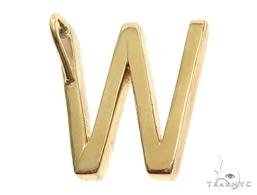 14K Gold W Initial Pendant 66119 - Image 3