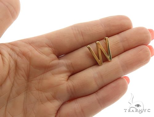 14K Gold W Initial Pendant 66119 - Image 5