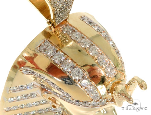 Pharaoh King Tut Diamond Pendant 57679 - Image 5