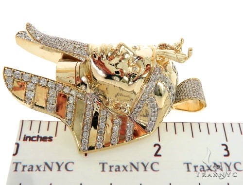 Pharaoh King Tut Diamond Pendant 57679 - Image 9