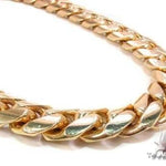 14KY Gold Semi Solid Miami Cuban Link 22 Inches 16.2mm 68451 - Image 1