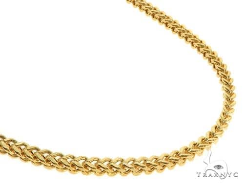 14k Yellow gold Hollow Franco Link Chain 4.5mm  26 Inches   65555 - Image 2