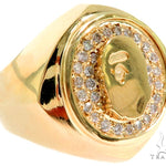 14KY Prong Diamond Gorilla Face Band 57262 - Image 1