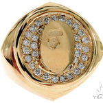 14KY Prong Diamond Gorilla Face Band 57262 - Image 2